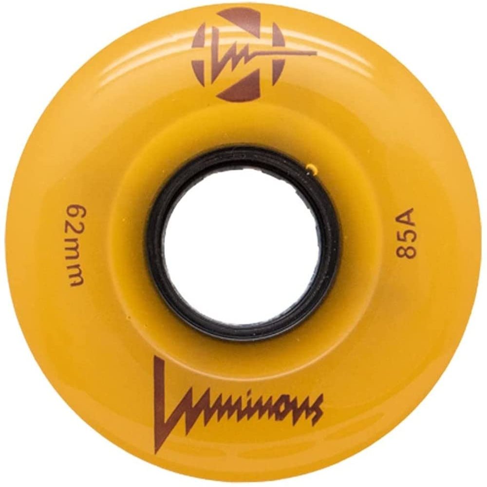 Luminous Wheels Luminous LED Quad Roller Skate Outdoor Wheels (4 Pack,Sunray Glow,62mmx30mm/85A)