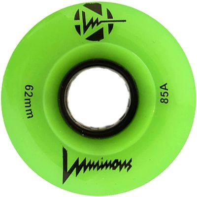 Luminous Wheels LED Quad Roller Skate Outdoor Wheels (4 Pack, Green Glow, 62mm x 30mm/85A)