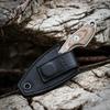 MKM Maniago Knife Makers MIKRO 2 Sheepsfoot Fixed Blade Neck Knife and EDC Tool - M390 Super Steel, Full Tang, Designed by Jesper Voxnaes, Made in Italy (Natural Micarta) view 4