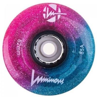 Luminous Wheels LED Quad Roller Skate Outdoor Wheels (4 Pack, Galaxy, 62mmx30mm/85A)
