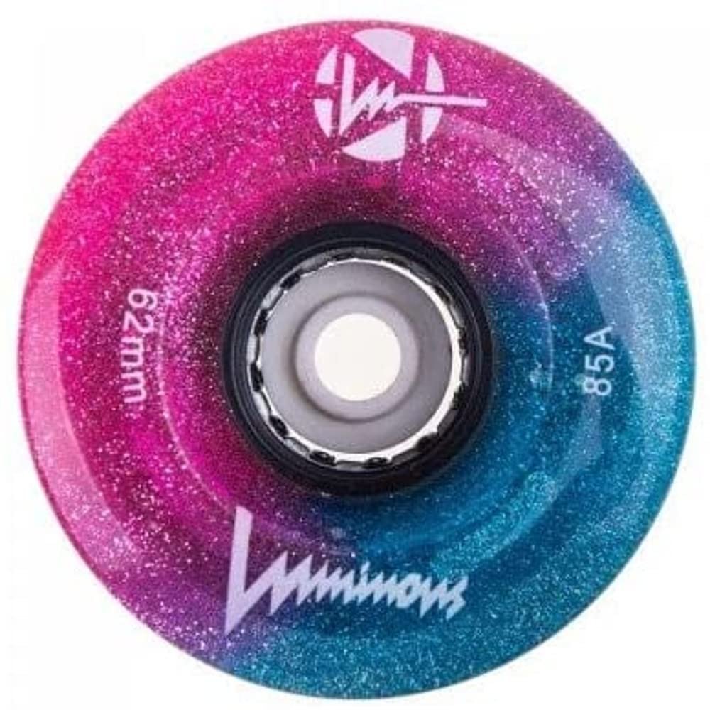 Luminous Wheels LED Quad Roller Skate Outdoor Wheels (4 Pack, Galaxy, 62mmx30mm/85A)