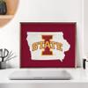 Kendrick Home + Stadium Iowa State Cyclones ISU State Logo Collegiate Framed Square Wood Sign with State and Team Logo (10x8) view 2