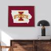 Kendrick Home + Stadium Iowa State Cyclones ISU State Logo Collegiate Framed Square Wood Sign with State and Team Logo (10x8) view 3