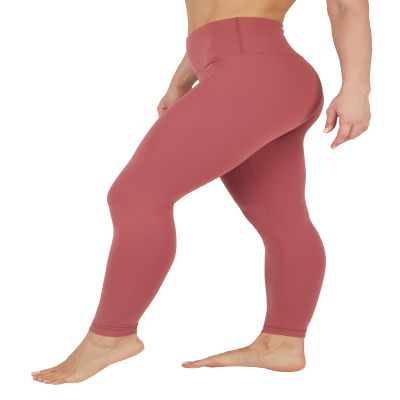 90 Degree By Reflex High Waist Power Flex Tummy Control Leggings - Marsala - Medium