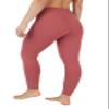 90 Degree By Reflex High Waist Power Flex Tummy Control Leggings - Marsala - Medium view 2