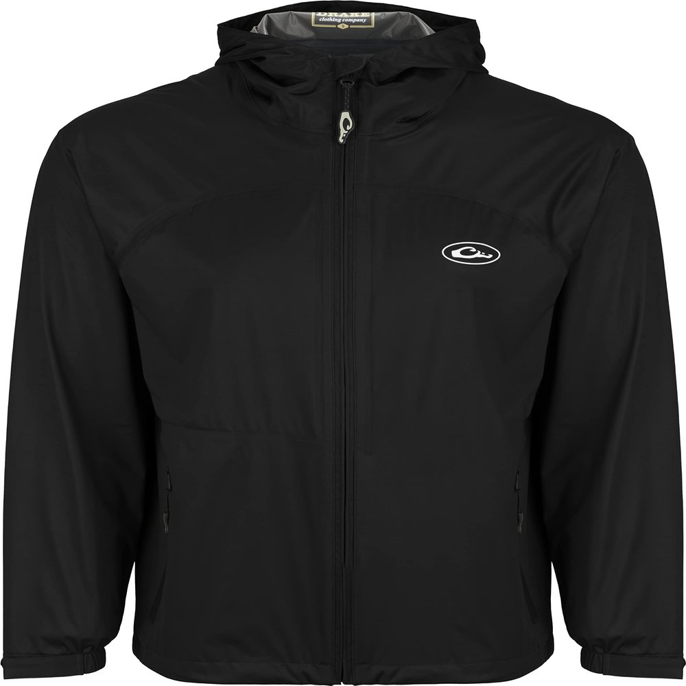 Drake Waterfowl Tempest Ultralight Packable Rain Jacket (3XL, Black)