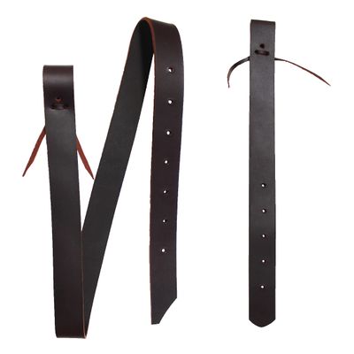 CHALLENGER Horse Horse Western Saddle Brown Leather Off Billet & Cinch Strap Set w/Holes 40425BR