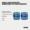 Capelli Sport Ankle and Wrist Weights, Leg and Arm Weights with Adjustable Straps, Blue, 4 lbs, Set of 2 view 3