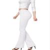 Hybrid & Company Womens Hyper Ultra Stretch Comfy Boot Cut Leg Flare Work Casual Pants P44879BL White M view 1