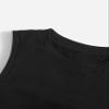 Milumia Girl's Ruched Knot Side Dance Tops Round Neck Sleeveless Solid Crop Tank Top Black 12 Years view 3