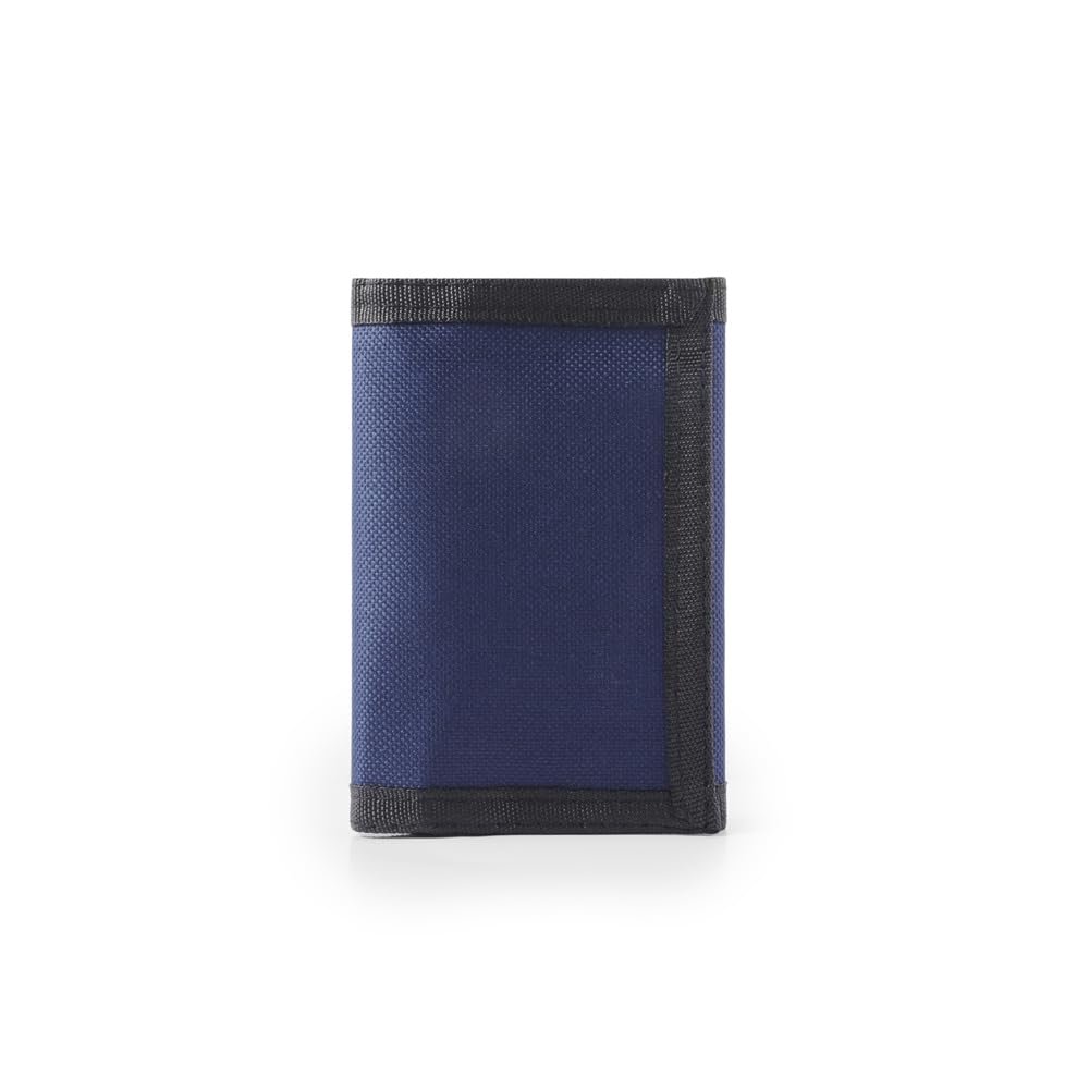 Nitort Wallet, Nylon Outdoor Sports Wallets for Kid, Lovely Wallet with Zipper for Kids- Front Pocket Wallet with Magic Sticker, Navy Blue