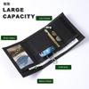 Nitort Wallet, Nylon Outdoor Sports Wallets for Kid, Lovely Wallet with Zipper for Kids- Front Pocket Wallet with Magic Sticker, Navy Blue view 3