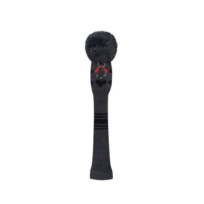 Scott Edward 1PCS Hybrid Head Cover Knit, for Fairway Wood Hybrid, with Rotating Number Tags (Hybrid, Grey Red Black Argyle)