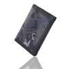 Nitort Wallet, Canvas Outdoor Sports Wallets for Kid, Lovely Wallet with Zipper for Kids- Front Pocket Wallet with Magic Sticker, Mosaic Gray view 1