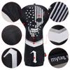 caiobob mytag Golf Skull Skeleton Head Cover Golf Club Black Leather Headcovers Set Fits Driver Fairway Wood Hybrid (One Set of 1, F, H) view 4