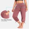 DIBAOLONG Womens Yoga Pants Capri Loose Workout Sweatpants Comfy Lounge Joggers with Pockets Cameo S view 4