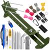 BBTO Paracord Bracelet Kit with Adjustable Length Paracord Jig, Stainless Steel Stitching Set, Army Green view 1