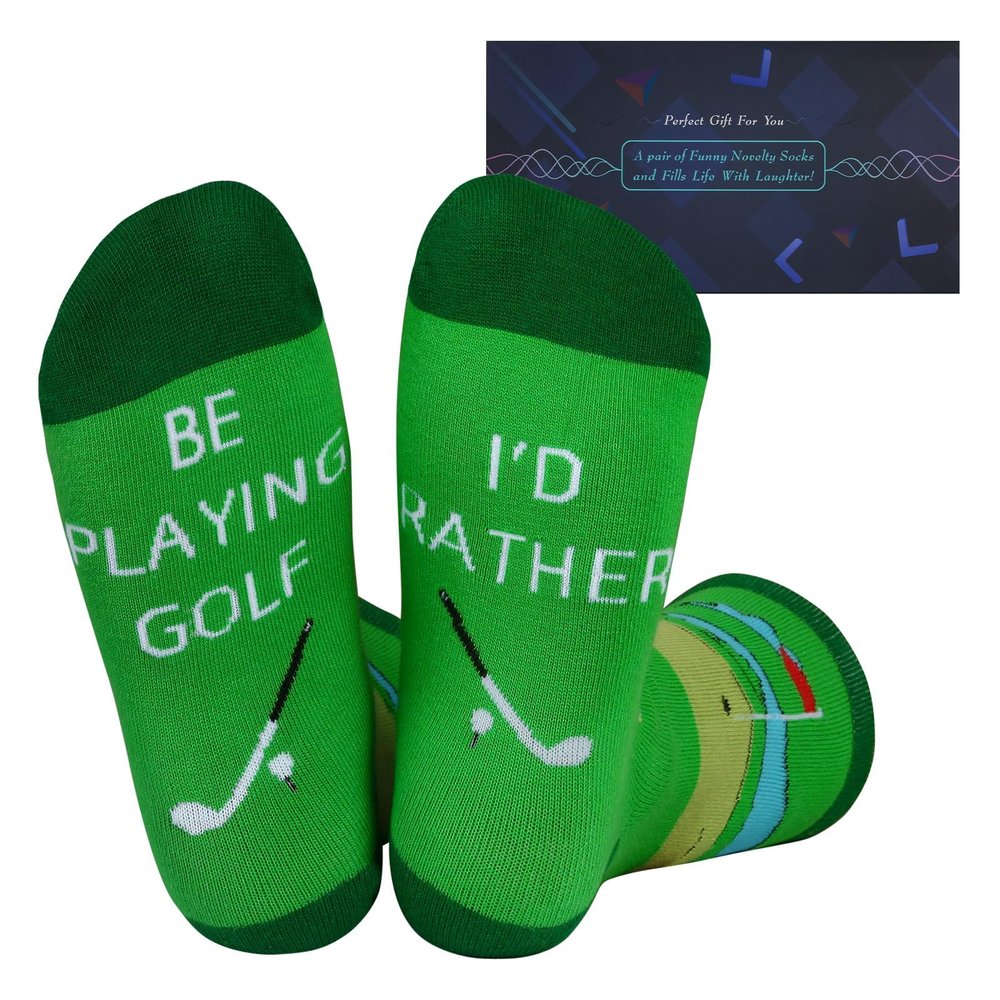 Nirohee Golf Accessories for Men,Golf Socks for Men,Gifts for Golfers,Valentines Day Gifts for Him,Funny Socks for Golfer Dad Husband Borfriend Grandpa