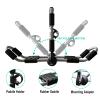 HUIMENG Kayak Roof Rack 4-in-1 Folding Adjustable Bilateral J-Shaped Roof Rack for Kayak/Surf/Ski Roof Carrier Rack with 4 PCS Tie Down Straps On Rooftop Mount on Car SUV Truck Crossbar view 2