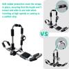 HUIMENG Kayak Roof Rack 4-in-1 Folding Adjustable Bilateral J-Shaped Roof Rack for Kayak/Surf/Ski Roof Carrier Rack with 4 PCS Tie Down Straps On Rooftop Mount on Car SUV Truck Crossbar view 4