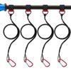 Boncas Paddle Leash Stretchable Kayak Paddle Coiled Leash for Kayak and SUP Paddles, Fishing Poles Rods 4 Pack view 1