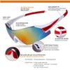 Aiwhlmn Cycling Glasses UV400 Outdoor Sports Eyewear Fashion Frameless Bike Bicycle Sunglasses MTB Goggles Riding Equipment (White Blue) view 3