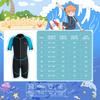 Seaskin Kids Wetsuit for Boys Toddlers, 2mm Front Zipper Shorty Wetsuits, Neoprene Thermal Swimsuits for Diving Surfing Swim Lessons Size 16 view 2