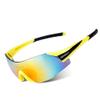 Aiwhlmn Cycling Glasses UV400 Outdoor Sports Eyewear Fashion Frameless Bike Bicycle Sunglasses MTB Goggles Riding Equipment (Yellow Black) view 1