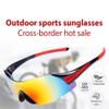 Aiwhlmn Cycling Glasses UV400 Outdoor Sports Eyewear Fashion Frameless Bike Bicycle Sunglasses MTB Goggles Riding Equipment (Yellow Black) view 2