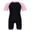 winying Kids Boys Girls One Piece Short Sleeves Front Zip Wetsuit Shorty UV Protection Swimsuit Pink&Black A 10-12 Years view 2