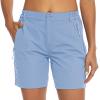 BASUDAM Women's Hiking Shorts Quick Dry Stretch Water Resistant Lightweight Outdoor Zipper Pockets Purple Sage XS view 1