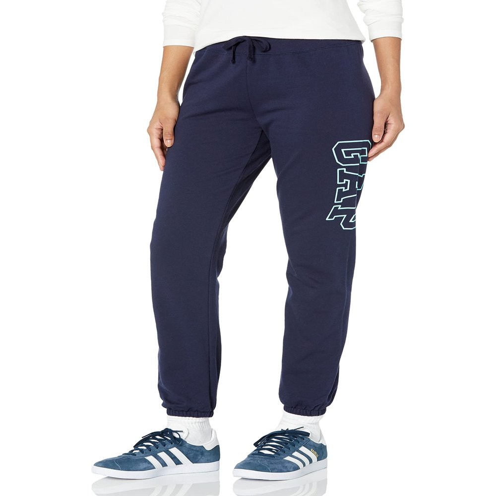 GAP Womens Oversized Logo Fleece Joggers Navy Uniform XXL