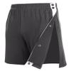 Wataxii Tear Away Shorts for Men Post Surgery Clothing Snap Knee Leg Hip Surgical Recovery Short Pants Leg Side Open Shorts Dark Grey view 1