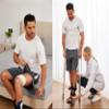 Wataxii Tear Away Shorts for Men Post Surgery Clothing Snap Knee Leg Hip Surgical Recovery Short Pants Leg Side Open Shorts Dark Grey view 2