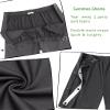Wataxii Tear Away Shorts for Men Post Surgery Clothing Snap Knee Leg Hip Surgical Recovery Short Pants Leg Side Open Shorts Dark Grey view 4