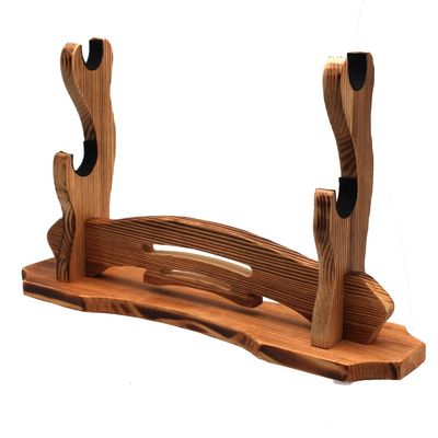 BiJun Sword Stand, Katana Holder, Katana Stand Lightsaber Stand Samurai Sword Holder Stand Rack Display Wall Mounted Hook for Katana Wakizashi Tanto Support All Swords (2 Tiers)