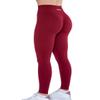 AUROLA Workout Leggings for Women Seamless Scrunch Tights Tummy Control Gym Fitness Girl Sport Active Yoga Pants (M, Deep Red) view 1