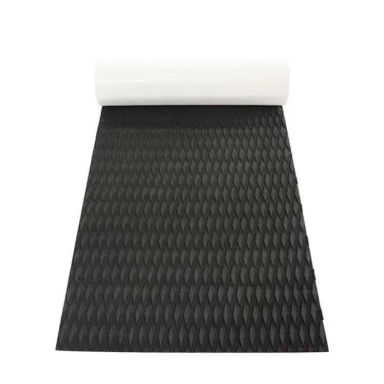LLBB Black Diamond EVA Foam Faux Teak Decking Sheet for Boat Yacht Non-Slip and Self-Adhesive Boat Flooring Pad (L,6mm)