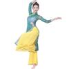 Classical Dance Dress Gauze Folk Dance Clothing Blouse Cheongsam Dance Practice Tops Double Sided Half Sleeve Pink Set XXL view 2