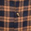 Mens Sleeveless Shirts Button Down Casual Slim Fit Vintage Plaid Flannel T-Shirts Hippie Cowboy Cut Off Muscle Blouse Brown view 4
