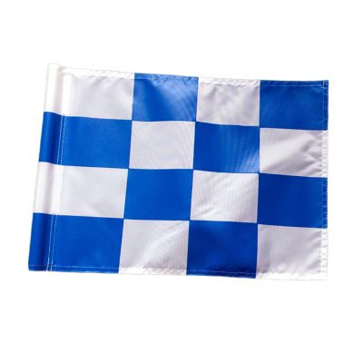 Easnea Golf Flag with Tube Inserted, All 20" L x 15" H, Putting Green Flags for Yard, Waterproof Nylon Large Pin Flags for Backyard Lawn Patio - Blue White