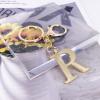 LAXPICOL Gold Keychain Letter R Keychains for Women Men Bag Charms Purse Charms For Handbags Metal Alphabet Initial Letter Key Ring Keychain view 2