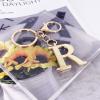 LAXPICOL Gold Keychain Letter R Keychains for Women Men Bag Charms Purse Charms For Handbags Metal Alphabet Initial Letter Key Ring Keychain view 4