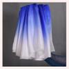 Royal Blue White Gradient Half Circle Belly Dance Veil Genuine Silk Dance Fan Tide (1r+1l) Chinese Handmade Bamboo Fan 41cm-86cm 31cm 20cm 1pcs Right 1pcs Left view 4