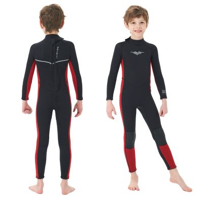 Seaskin Kids Wetsuit for Boys Toddlers, 3mm Back Zip Full Wetsuit, Neoprene Thermal Swimsuits for Diving Surfing Swim Lessons Size 16