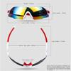 Aiwhlmn Cycling Glasses UV400 Outdoor Sports Eyewear Fashion Frameless Bike Bicycle Sunglasses MTB Goggles Riding Equipment (Black Blue) view 4