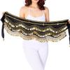 Hip Scarf Belly Dance Egyptian Sexy Hip Scarf Indian Dance Costume Performance Clothing Belly Belt Dance Practice Belt White Silver One Size view 2