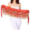 Hip Scarf Belly Dance Egyptian Sexy Hip Scarf Indian Dance Costume Performance Clothing Belly Belt Dance Practice Belt White Silver One Size view 3