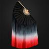 Black Red Gradient Yanko Dance Fan Genuine Silk Bamboo Hood Ribs Double Sided 1 Pair 86m(36 50cm) 2pcs Right Hand view 4