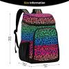 ALAZA Multicolor Leopard Spot Cooler Backpack Reusable Insulated Lunch Bag with Adjustable Shoulder Strap for Women Men Picnic Work College Hiking Camping Office Beach view 2